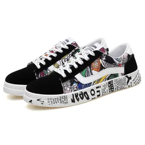 Woman Sneakers White Casual Shoes Lovers Printing Fashion Flats Ladies Vulcanized Shoes