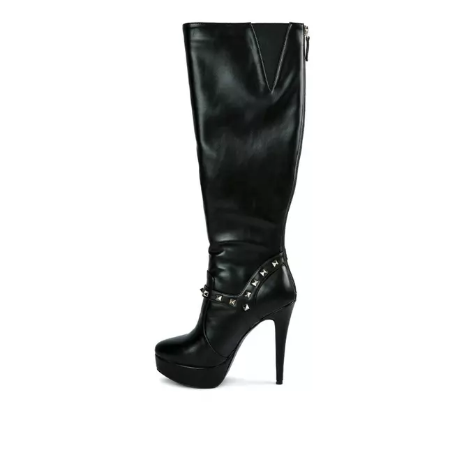 Women's Mid Calf Stiletto Heeled Boots