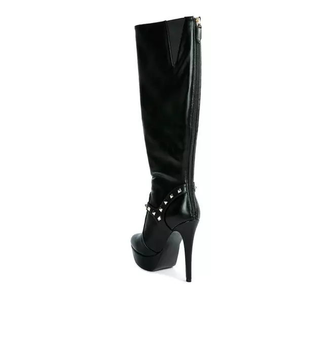 Women's Mid Calf Stiletto Heeled Boots