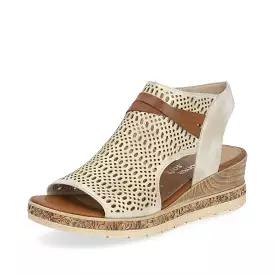 Womens Remonte D3075 Wedge Sandal Gold