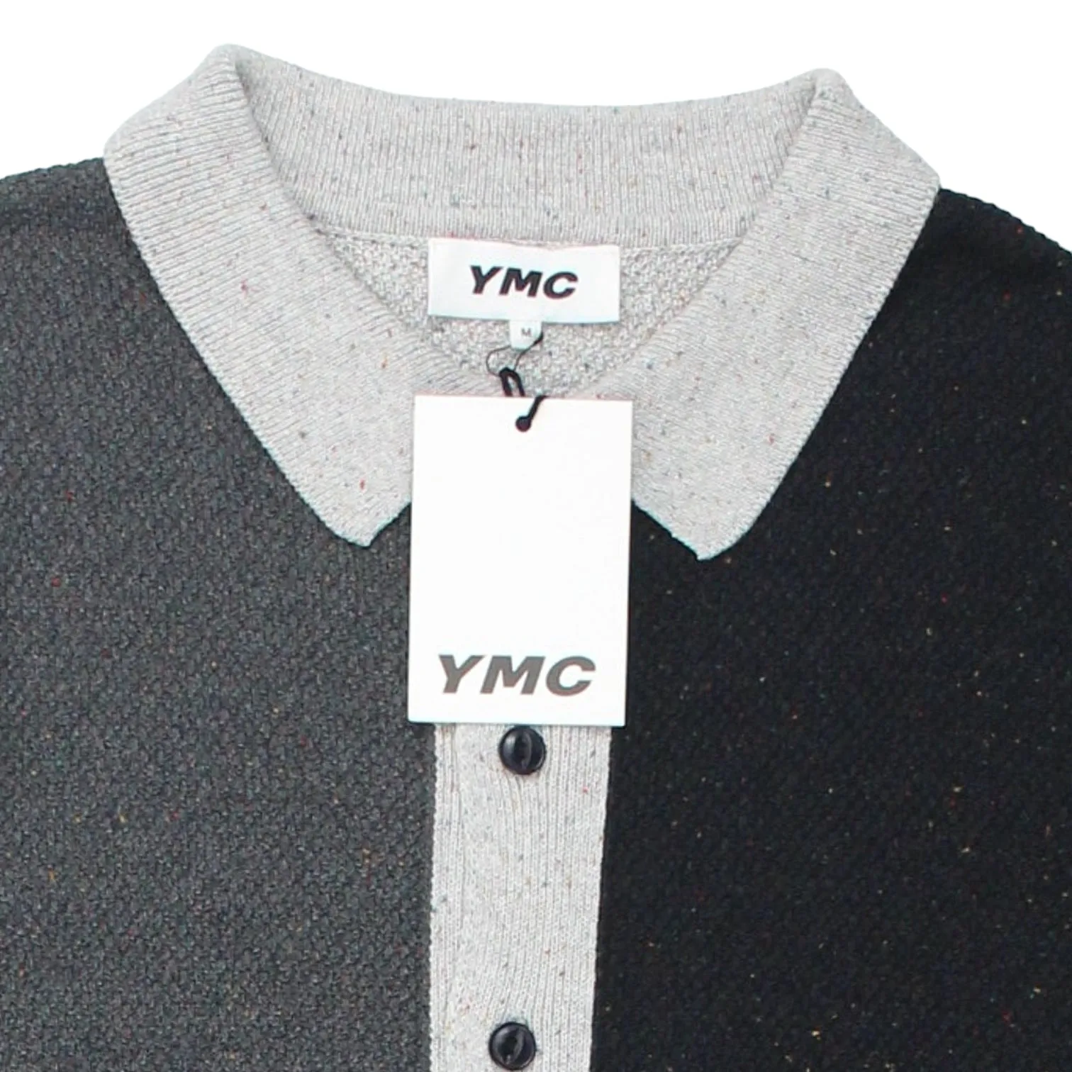 YMC Grey Contrast Stitch Cardigan